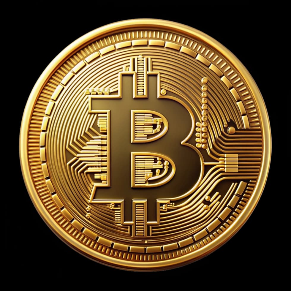 Crow Fx 3D Gold Bitcoin Coins